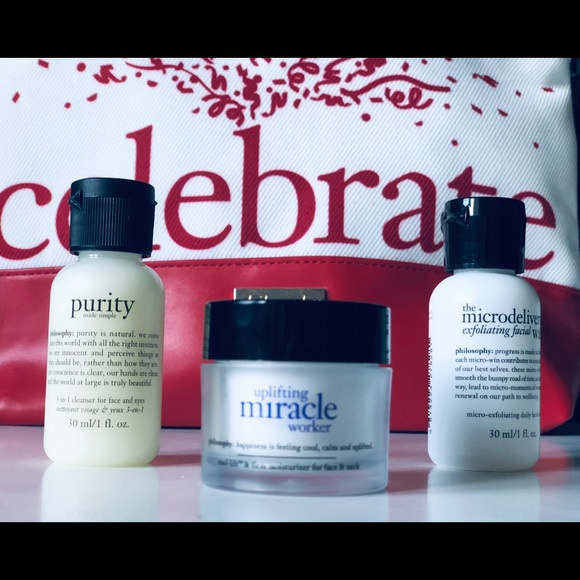 NFS - (NWOT) PHILOSOPHY Cosmetic Bag w/ Skincare - Picture 2 of 6